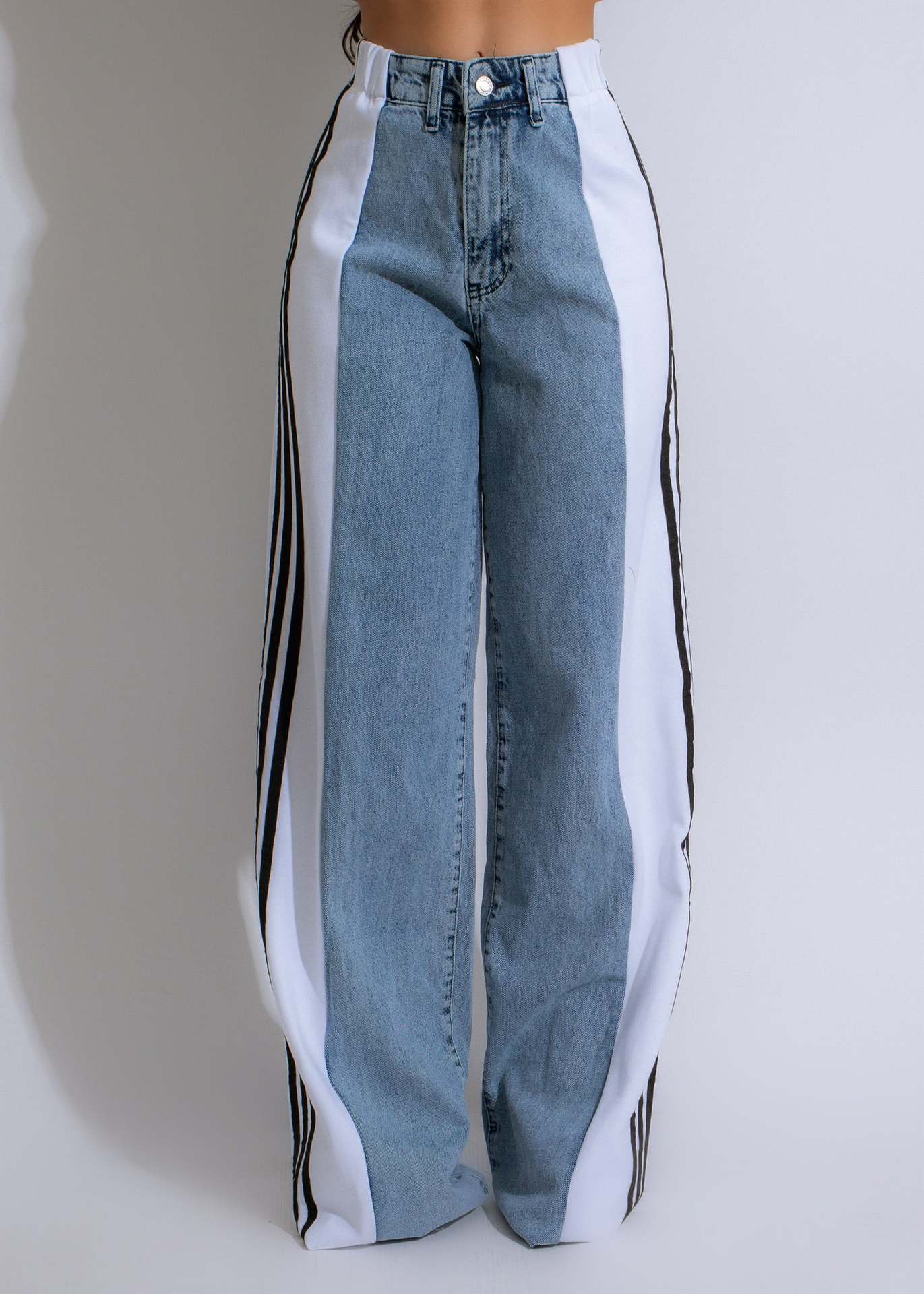 High Waist Stretchy Straight Leg Jeans