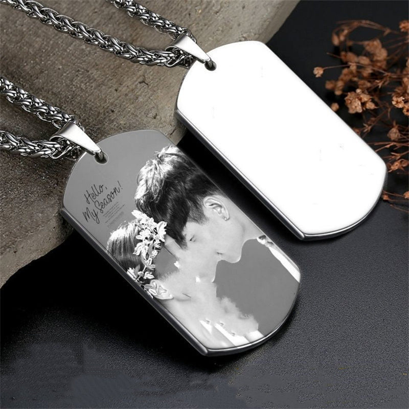 Custom Photo Dog Tag Necklace