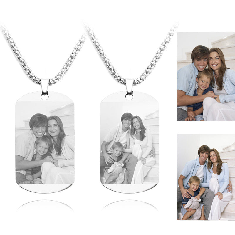 Custom Photo Dog Tag Necklace