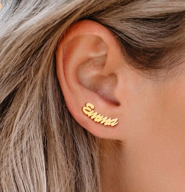 KENNZI Personalised Name Earrings