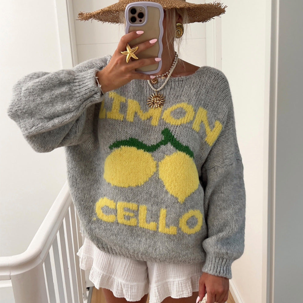 Loose Limoncello Brocade Sweater