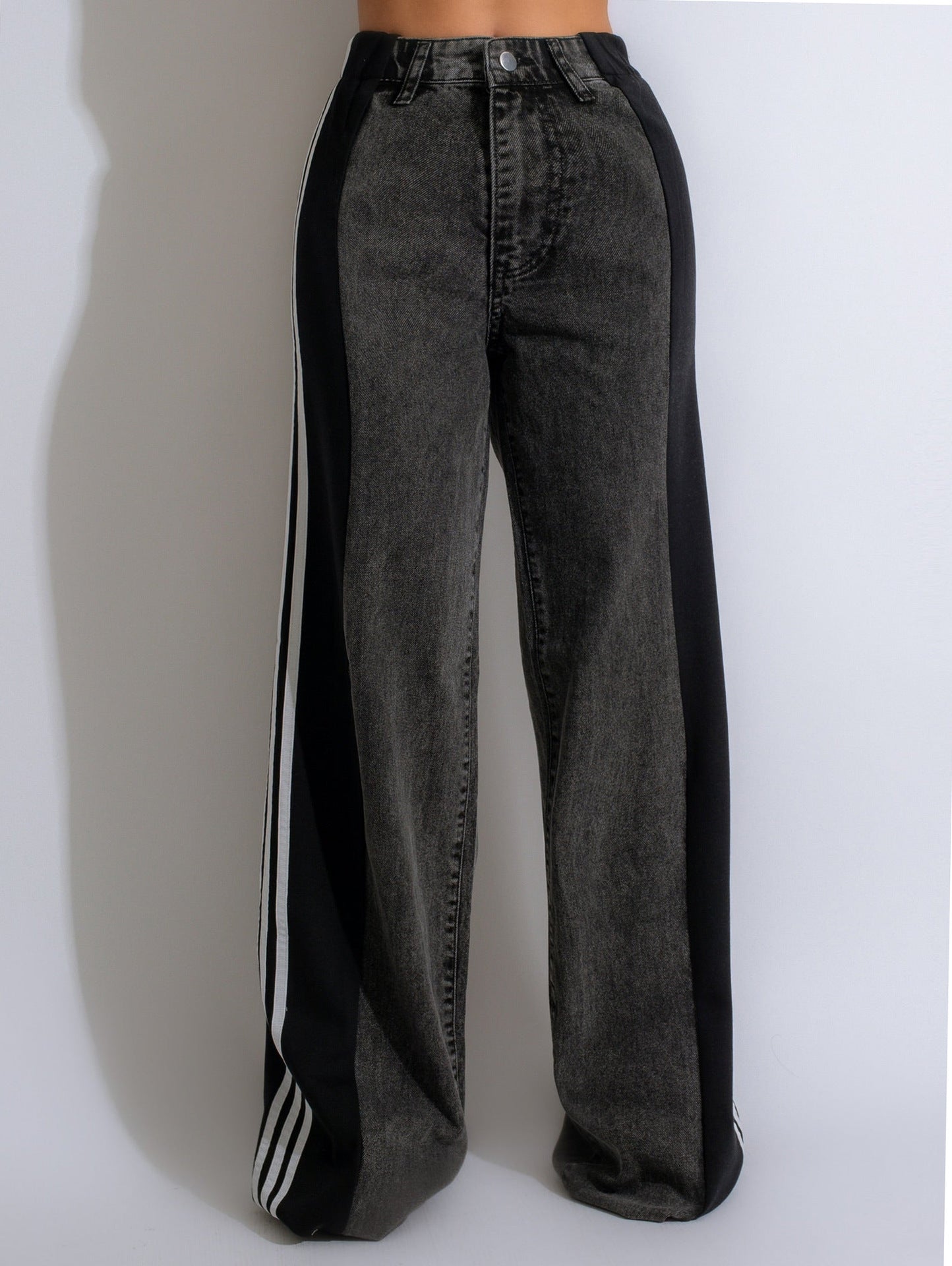 High Waist Stretchy Straight Leg Jeans