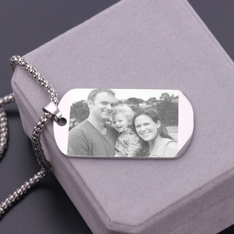 Custom Photo Dog Tag Necklace