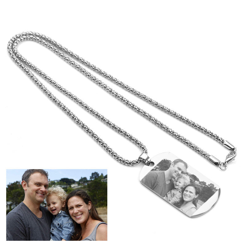 Custom Photo Dog Tag Necklace