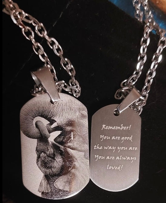 Custom Photo Dog Tag Necklace