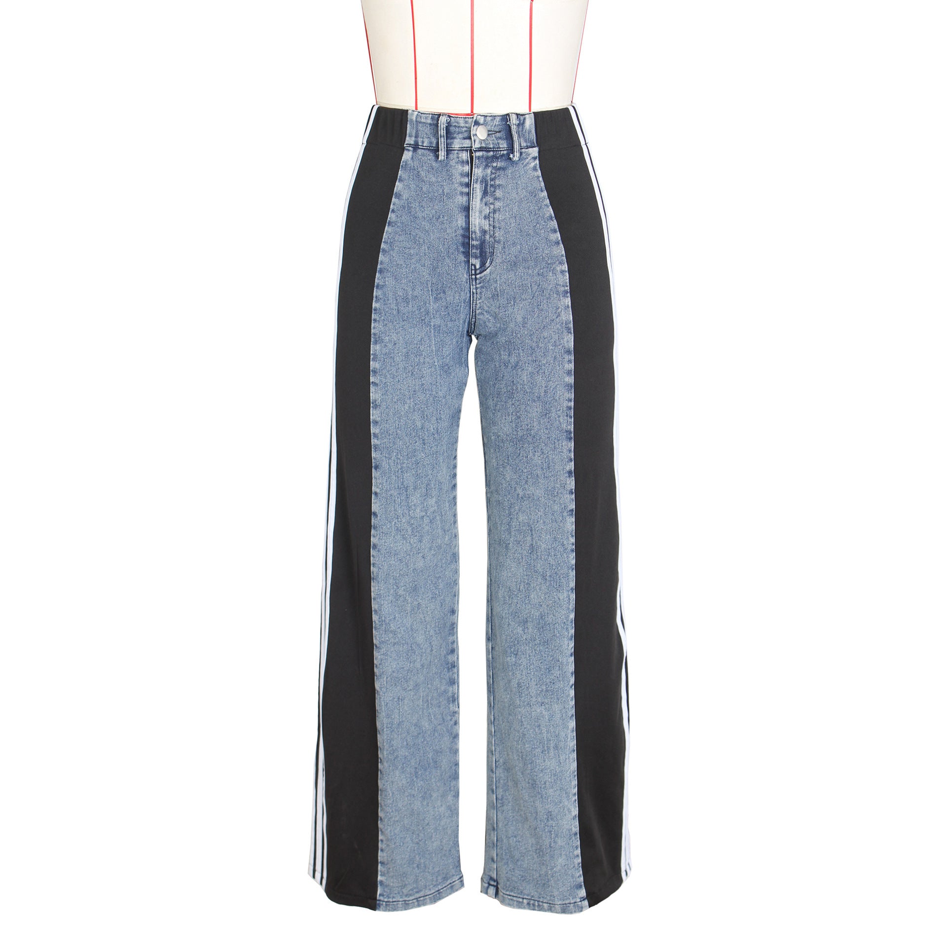 High Waist Stretchy Straight Leg Jeans