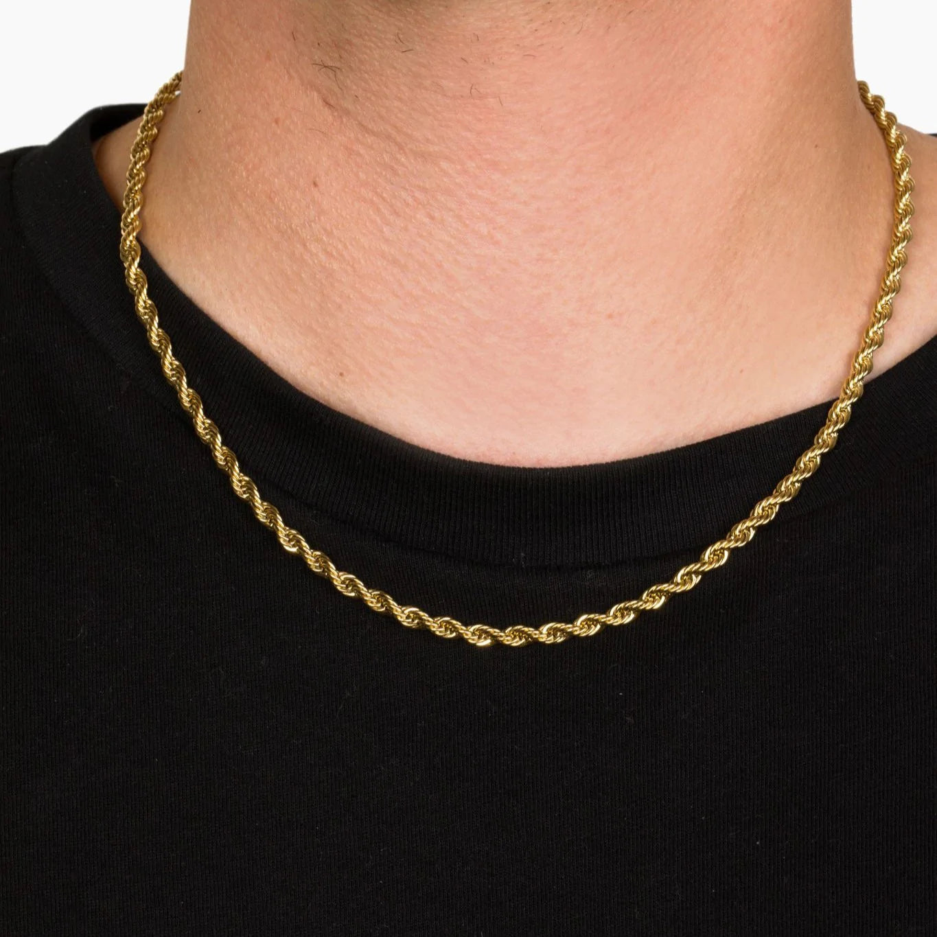 Gold Plated Zuckerberg Rope Chain Necklace