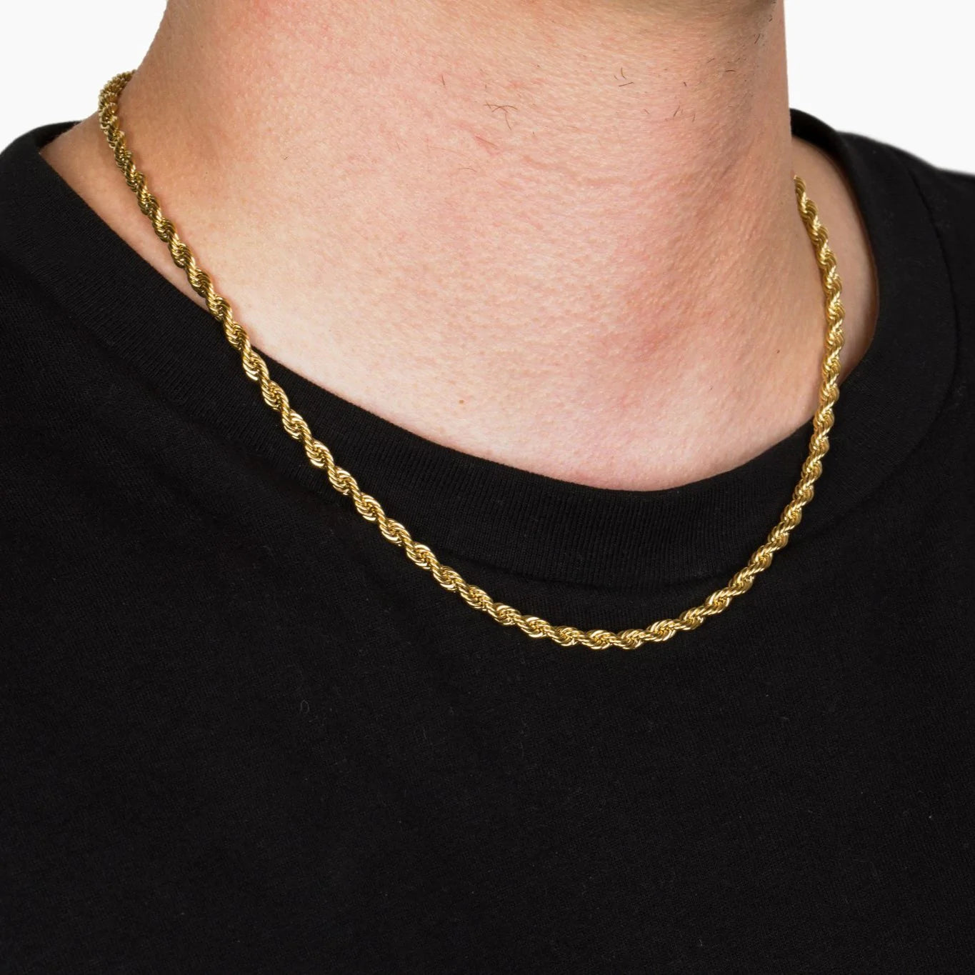 Gold Plated Zuckerberg Rope Chain Necklace