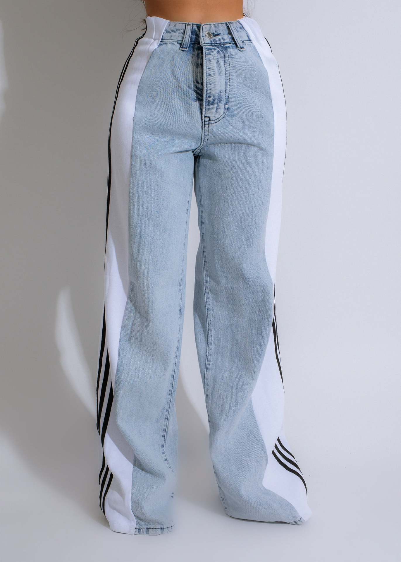 High Waist Stretchy Straight Leg Jeans