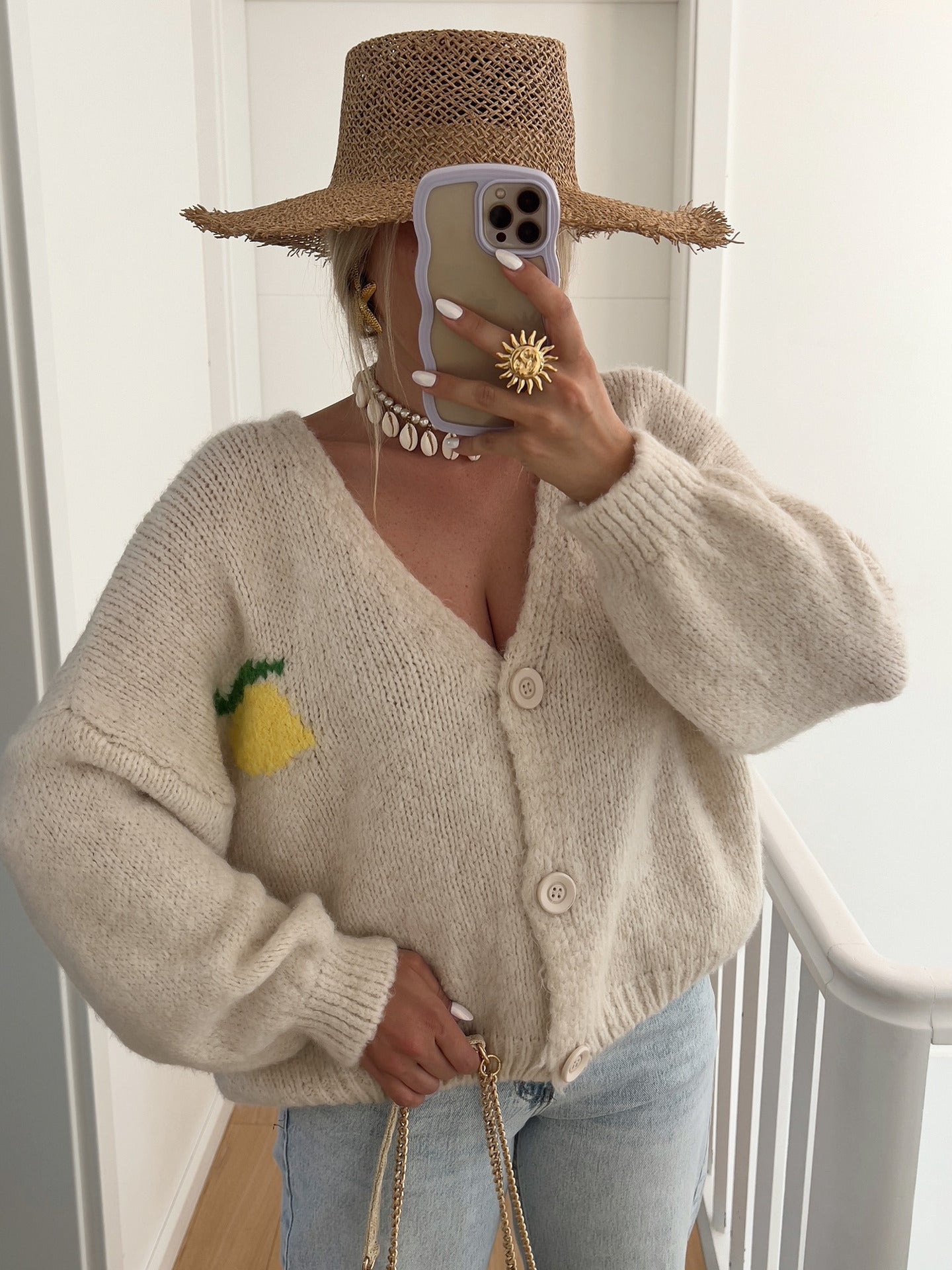 Loose Limoncello Brocade Sweater